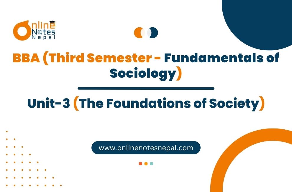 Unit 3: The Foundations of Society